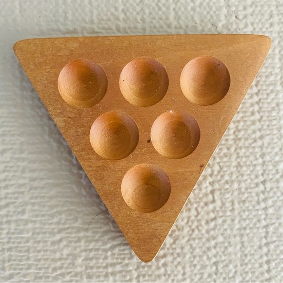 Vintage “Oops” 10 ball pyramid puzzle, c 1993, wooden - Picture 6 of 8